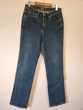 Wrangler Aura Y2K Regular Rise Straight Western Jeans Medium Wash 29x33